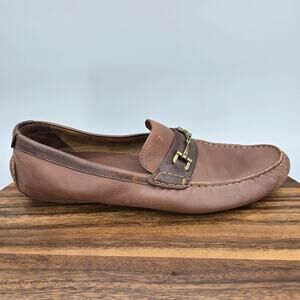 Cole Haan Loafer Shoes Mens 12M Brown Leather Bit Driver Moccasin Slip On Casual